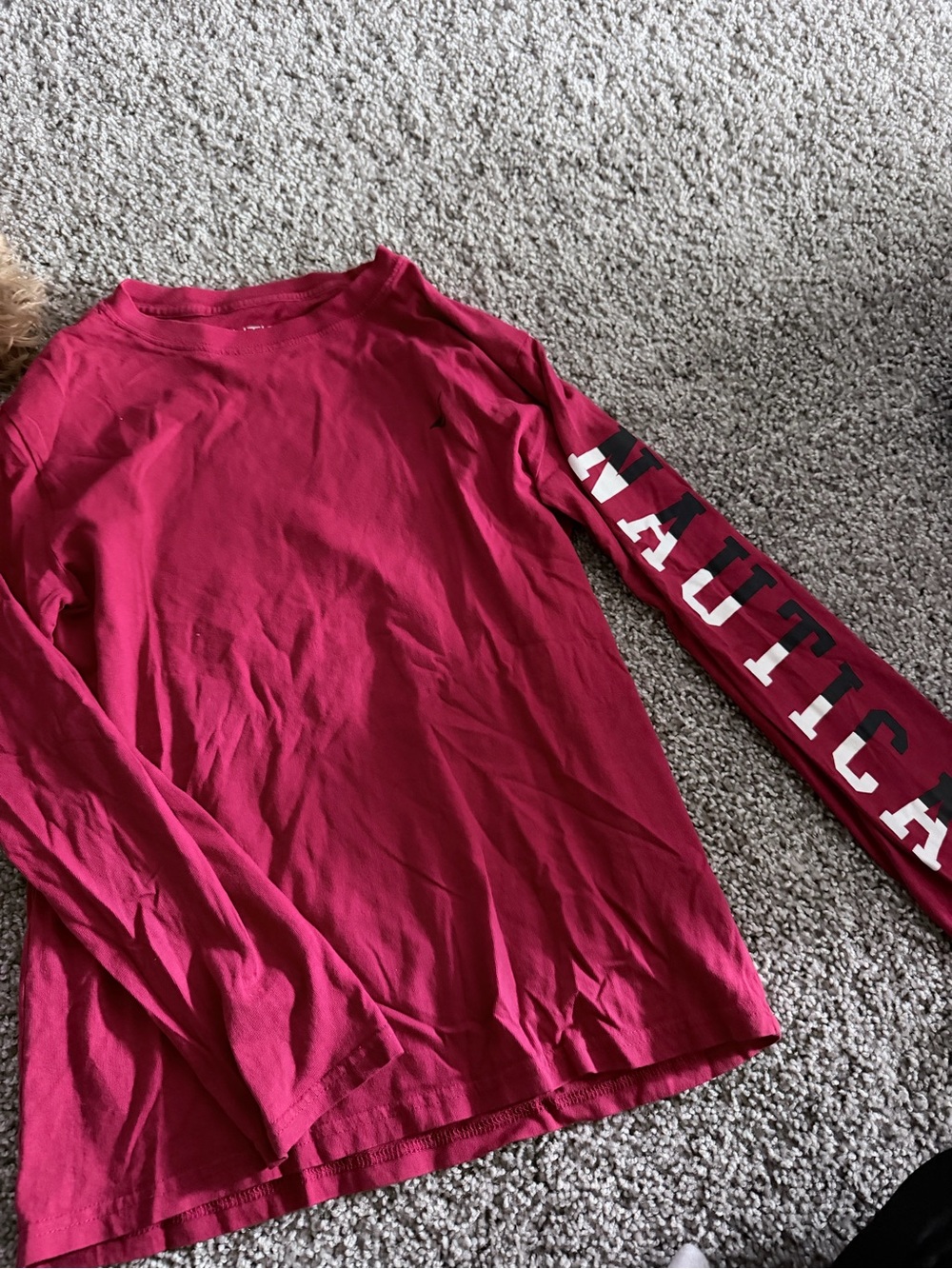 Nautica Long Sleeve Tee in Raspberry